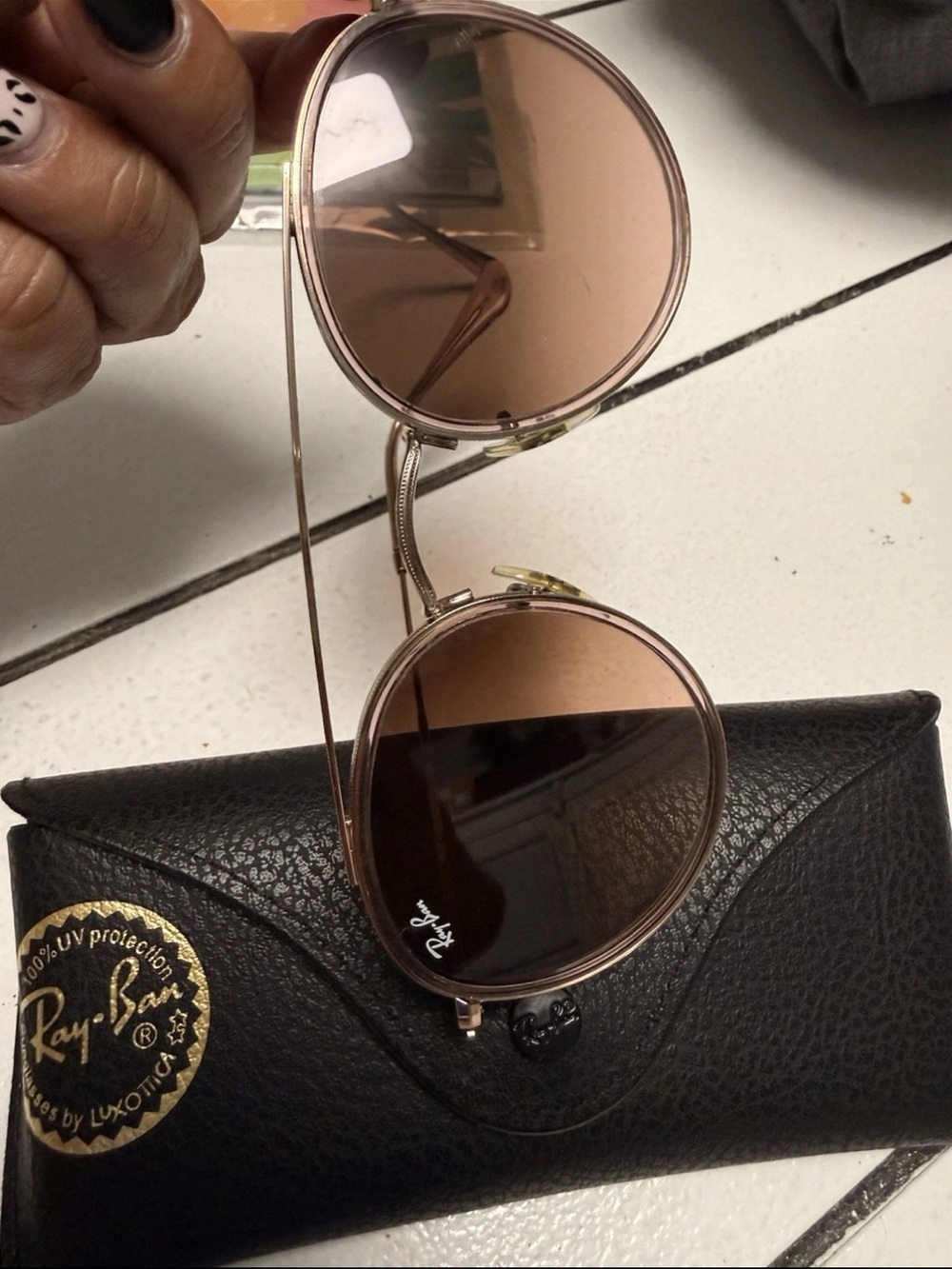 Ray Ban Polarized Sunglasses with case. EXCELLENT condition. RB3647N 51022 145